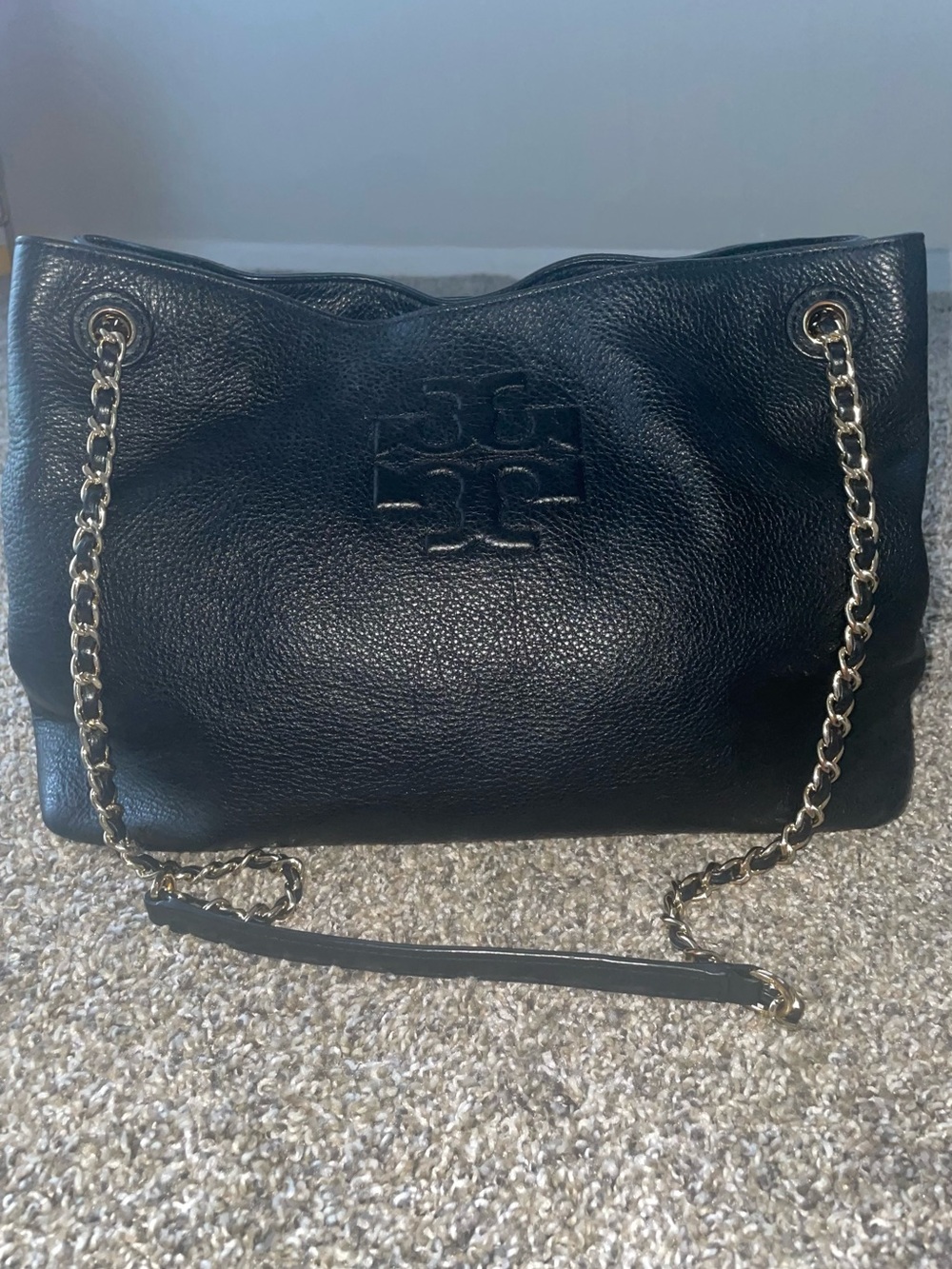 Preowned Tory Burch Leather Tote - Black